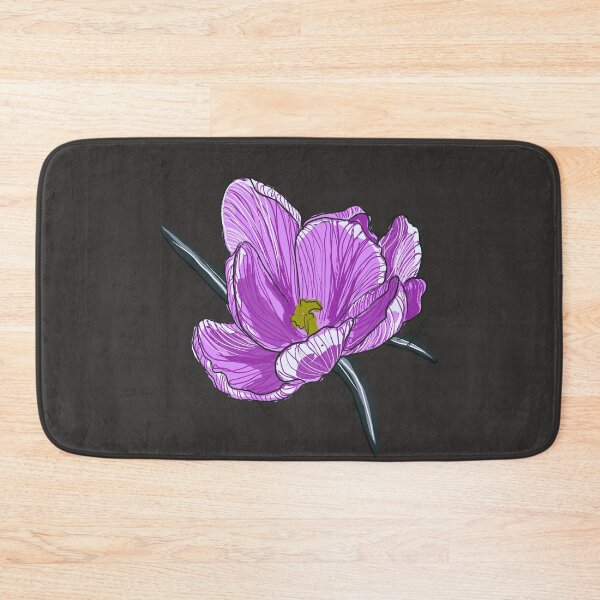Item preview, Hand-Drawn Purple Crocus Art Print - Spring Botanical Illustration designed and sold by SKETCHYANDGRAPHIC.