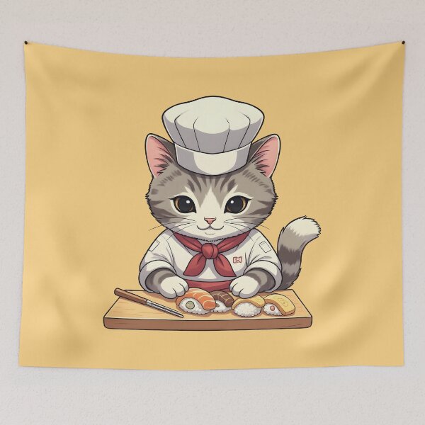 Item preview, Sushi Chef Cat designed and sold by Uglyandcute.