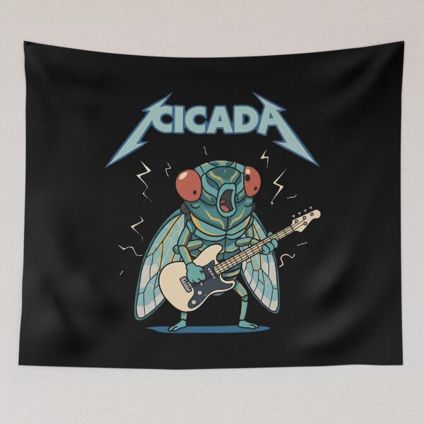 Item preview, Rockin’ Cicada – Funny Guitar Insect designed and sold by SidTastic .