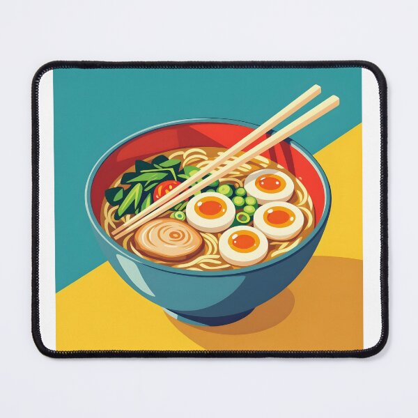 Item preview, colorful bowl of ramen with chopsticks	 designed and sold by JuliVogel.