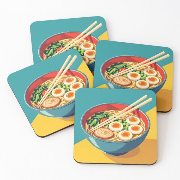 Item preview, colorful bowl of ramen with chopsticks	 designed and sold by JuliVogel.