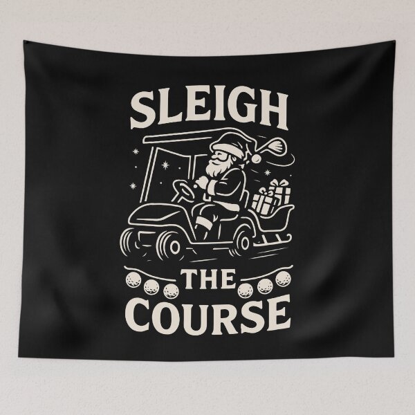 Item preview, Sleigh The Course Santa Golfing Holiday Fun designed and sold by LuminOrb.