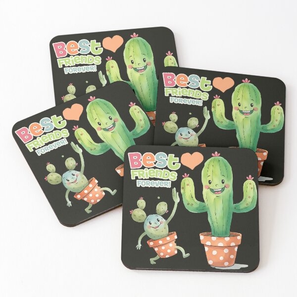 Item preview, Best Friends Forever Cute Cartoon Cactus Duo designed and sold by AwesomeBeyondLimits.