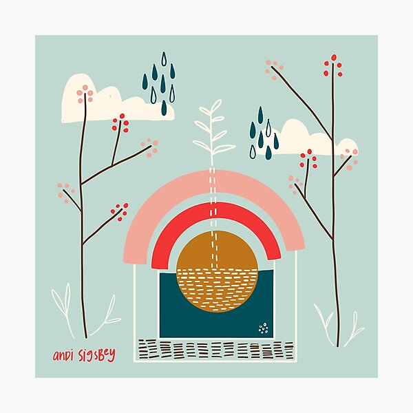 Natural Cycle - plants, trees, rainbows and rain Photographic Print