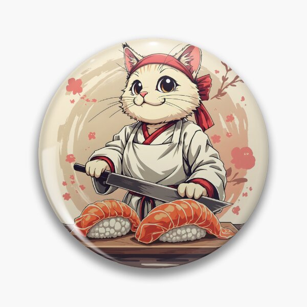 Item preview, sushi Chef Cat designed and sold by Uglyandcute.
