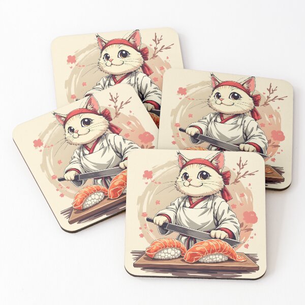 Item preview, sushi Chef Cat designed and sold by Uglyandcute.