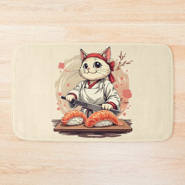 Item preview, sushi Chef Cat designed and sold by Uglyandcute.