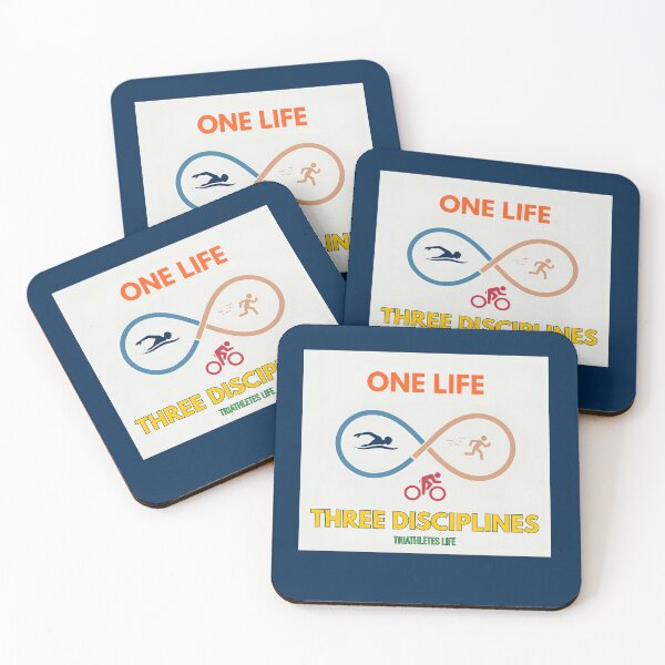 Item preview, One Life Three Disciplines – Triathlon Motivation Gift & Apparel for Endurance Athletes designed and sold by endurothreads.