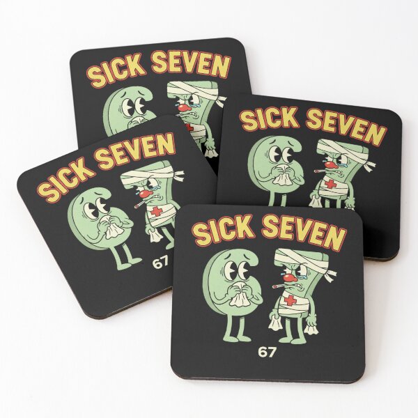 Item preview, Funny Sick Seven 67 Cartoon Design designed and sold by MIMSCorneR.