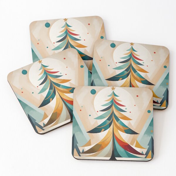 Item preview, Art Deco Geometric Christmas Feathered Branches designed and sold by FocusChillax.