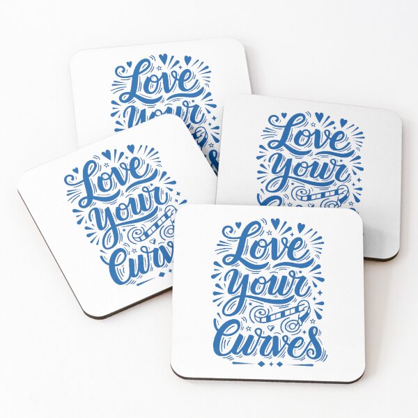Item preview, Love Your Curves – Body Positivity Hand Lettering Quote Design designed and sold by Fluffy Fabulous.