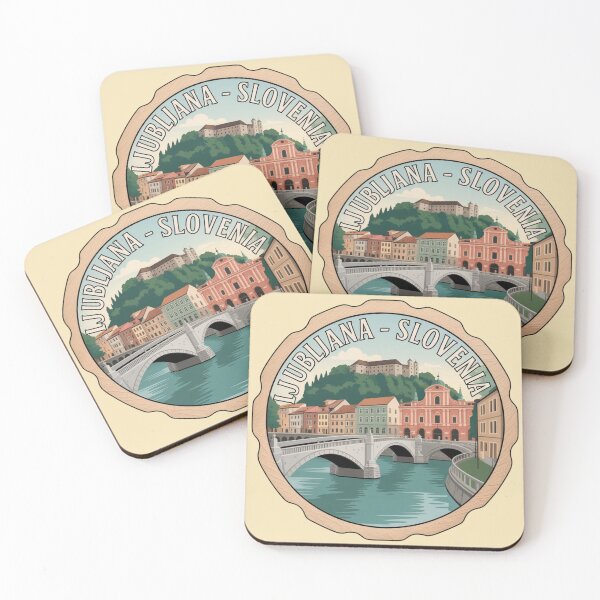 Item preview, Old Town Ljubljana Travel Badge – Vintage Slovenia Sticker designed and sold by Timeless Design.
