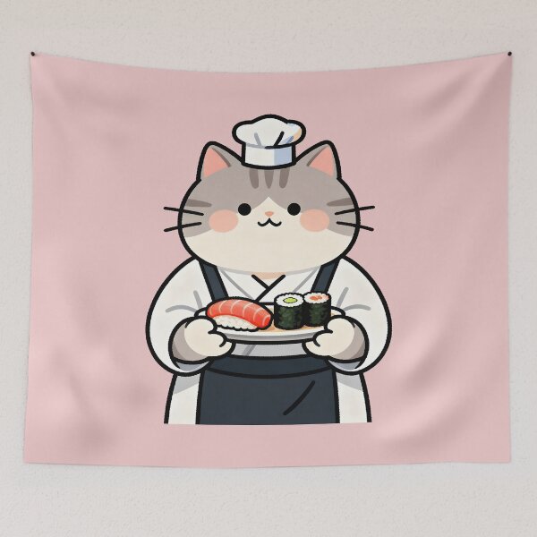 Item preview, Sushi Chef Cat designed and sold by Uglyandcute.