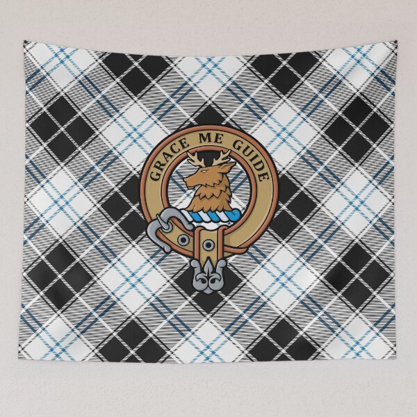 Item preview, Clan Forbes Crest over Dress Tartan designed and sold by sifis.