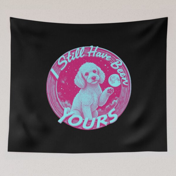 Item preview, A fluffy goldendoodle waving for you designed and sold by e-camelleone.