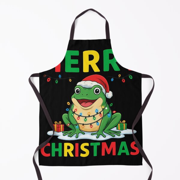 Item preview, Merry Christmas Cute Frog Tangled in Lights Funny Santa Hat designed and sold by haitrieuic96.