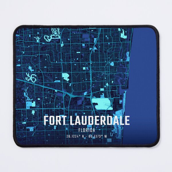 Item preview, Fort Lauderdale Midnight City Map designed and sold by HomeLivingCo.