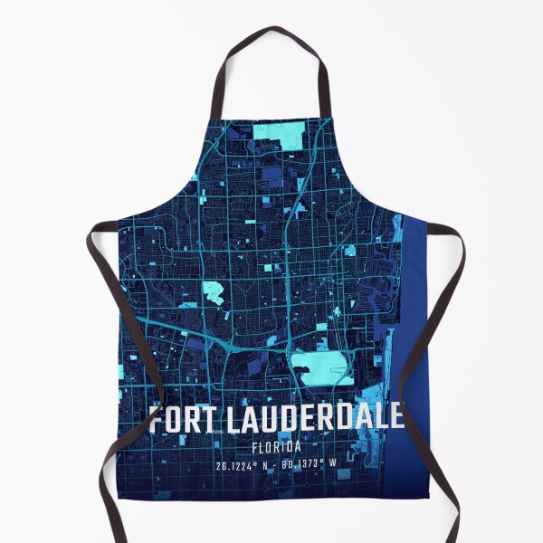 Item preview, Fort Lauderdale Midnight City Map designed and sold by HomeLivingCo.