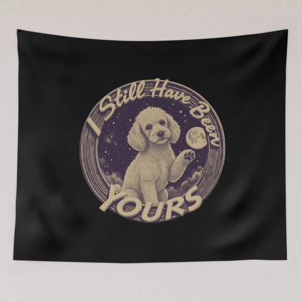 Item preview, A fluffy goldendoodle waving for you designed and sold by e-camelleone.