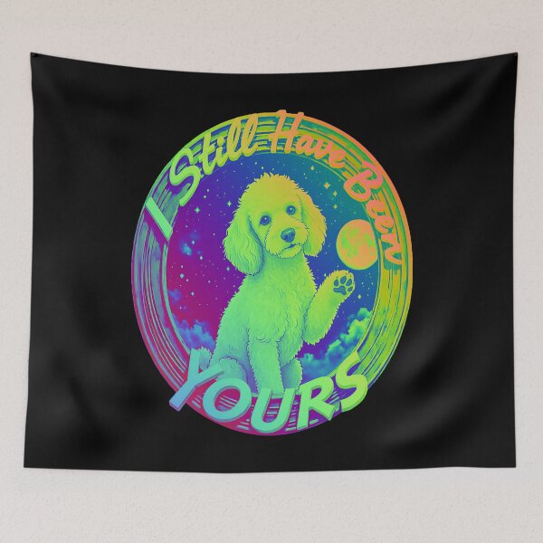 Item preview, A fluffy goldendoodle waving for you designed and sold by e-camelleone.