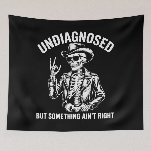 Item preview, Undiagnosed But Something Ain'T Right Cowboy Skeleton designed and sold by MaryoKing.