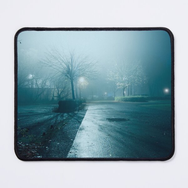 Item preview, Misty Night Street Scene with Dim Streetlights designed and sold by FotoMahieu.