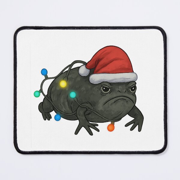 Item preview, Funny Grumpy Frog Christmas Tangled in Lights Sarcastic Santa Hat designed and sold by haitrieuic96.