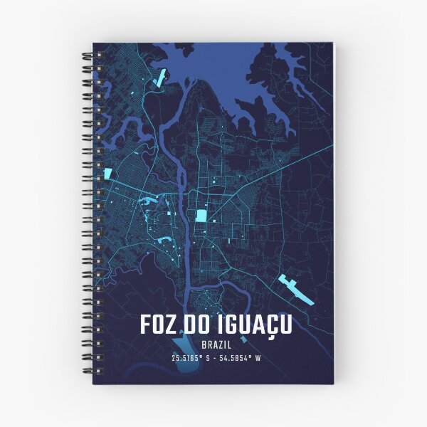 Item preview, Foz do Iguaçu Midnight City Map designed and sold by HomeLivingCo.