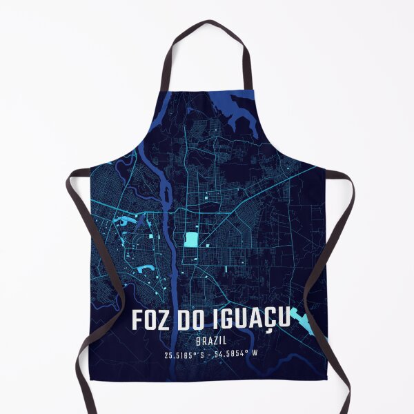 Item preview, Foz do Iguaçu Midnight City Map designed and sold by HomeLivingCo.