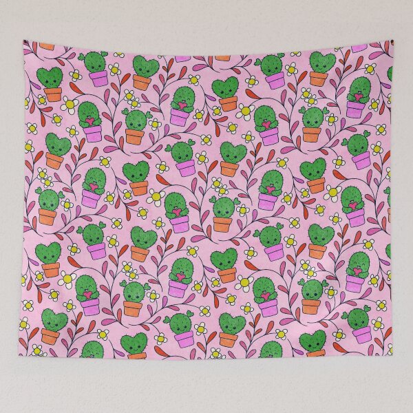 Item preview, Stuck on You Valentines Cactus designed and sold by RebeccaFlaherty.