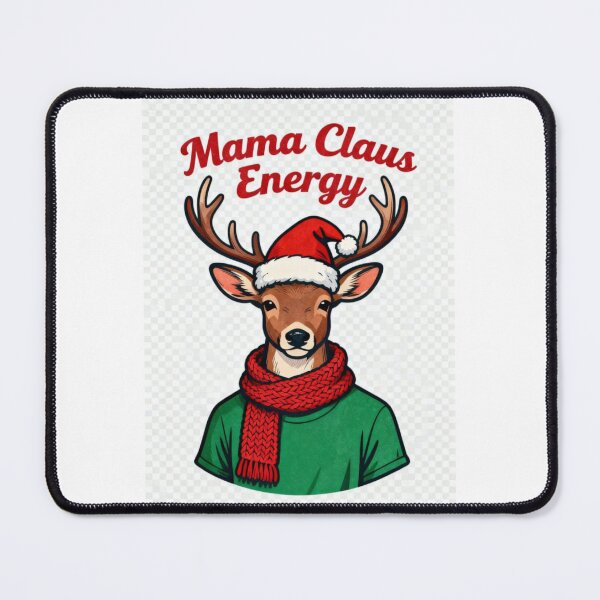 Item preview, Mama Claus Energy Reindeer T-Shirt | Funny Christmas Mom Sticker designed and sold by BlueYasmine.