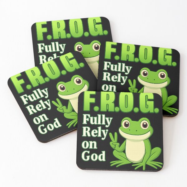 Item preview, F.R.O.G. Fully Rely On God Funny Christian Frog Faith Jesus designed and sold by haitrieuic96.