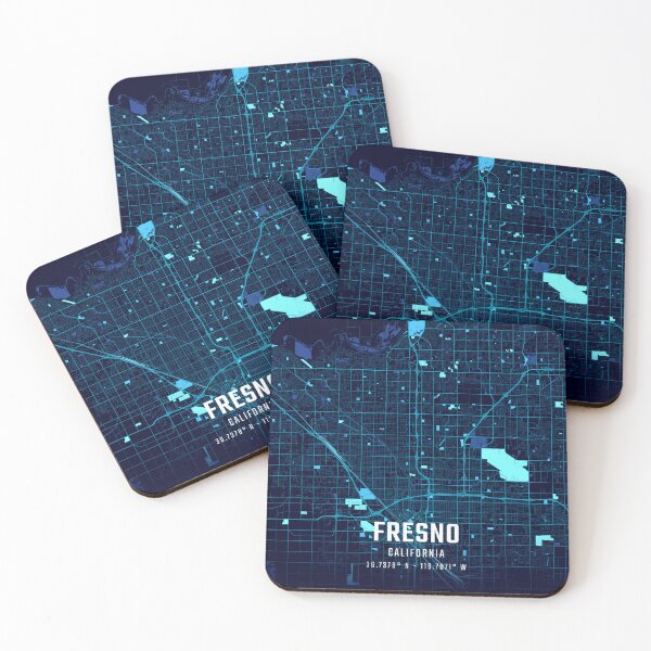 Item preview, Fresno Midnight City Map designed and sold by HomeLivingCo.