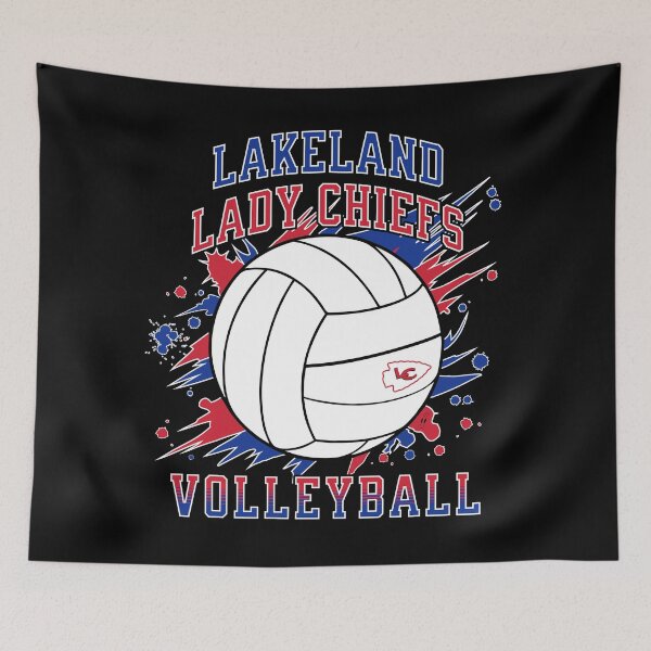 Item preview, Lakeland Lady Chiefs Volleyball | Team Spirit Red, Blue & White Design designed and sold by PCB Design Studio.