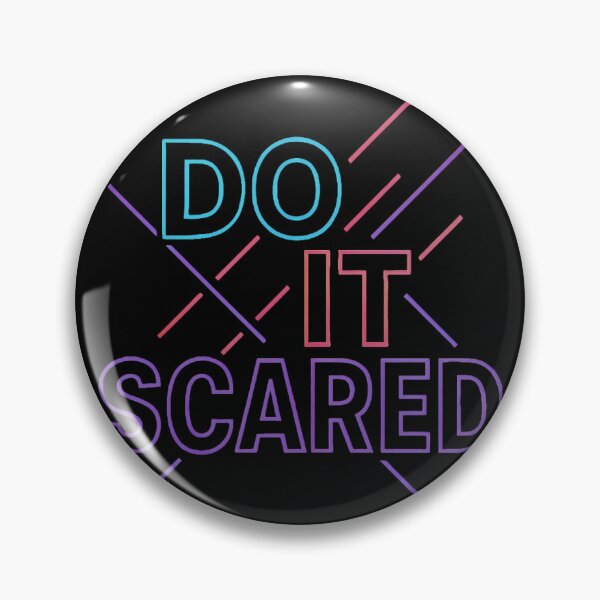 Item preview, Do It Scared — Bold Typography + Diagonal Motion Lines designed and sold by Artiviose.