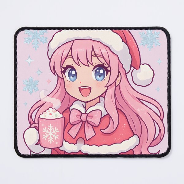 Item preview, Cozy Kawaii Christmas Girl – Cute Winter Anime Art | Hot Cocoa Aesthetic designed and sold by WinkWild.