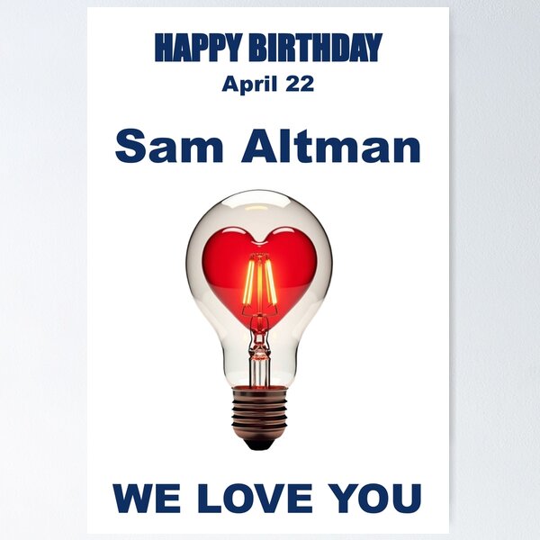 Item preview, Tribute to Sam Altman — April 22 designed and sold by ariksworld.