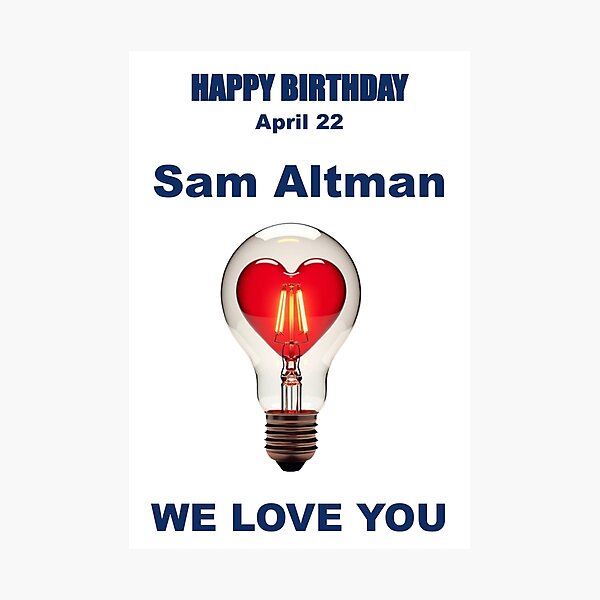 Item preview, Tribute to Sam Altman — April 22 designed and sold by ariksworld.