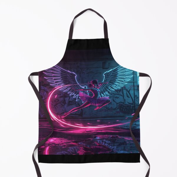 Item preview, Pink Ninja Neon Blade Dancer Cyberpunk Ballerina Street Art designed and sold by Creativity Meets Healing.