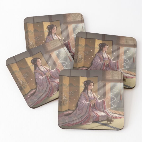 Item preview, 和泉式部 - 秘めたる恋歌の文 | Izumi Shikibu - Heian Court Lady of Hidden Love Poetry/ Japanese Elegant Fantasy Art designed and sold by Mori-no-Akari.