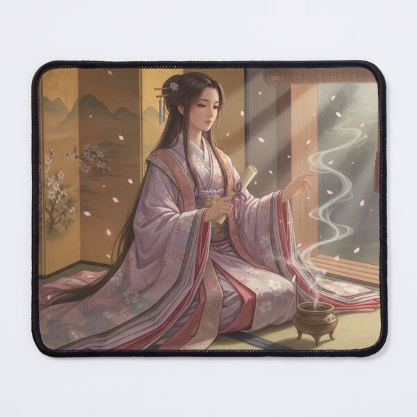 Item preview, 和泉式部 - 秘めたる恋歌の文 | Izumi Shikibu - Heian Court Lady of Hidden Love Poetry/ Japanese Elegant Fantasy Art designed and sold by Mori-no-Akari.