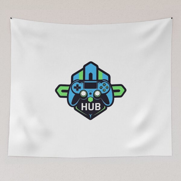 Item preview, Gaming Hub Emblem – Blue Green Controller Logo designed and sold by BShopStyle.