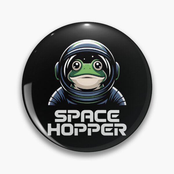 Item preview, Charismatic Frog Astronaut Vector Illustration: SPACE HOPPER designed and sold by SplashTastic.