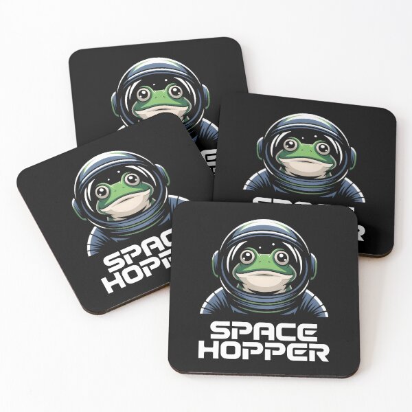 Item preview, Charismatic Frog Astronaut Vector Illustration: SPACE HOPPER designed and sold by SplashTastic.
