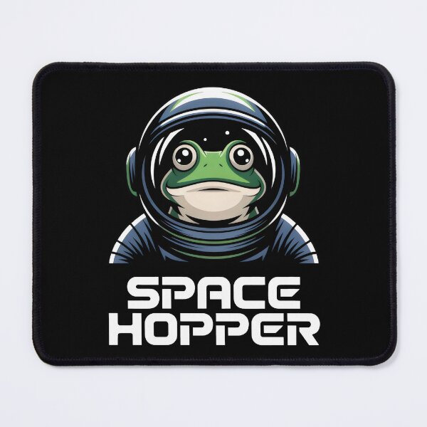 Item preview, Charismatic Frog Astronaut Vector Illustration: SPACE HOPPER designed and sold by SplashTastic.