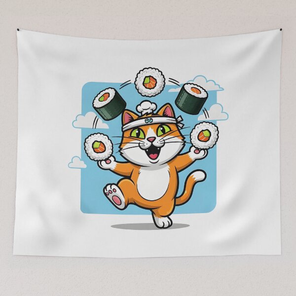 Item preview, Sushi Chef Cat designed and sold by Uglyandcute.