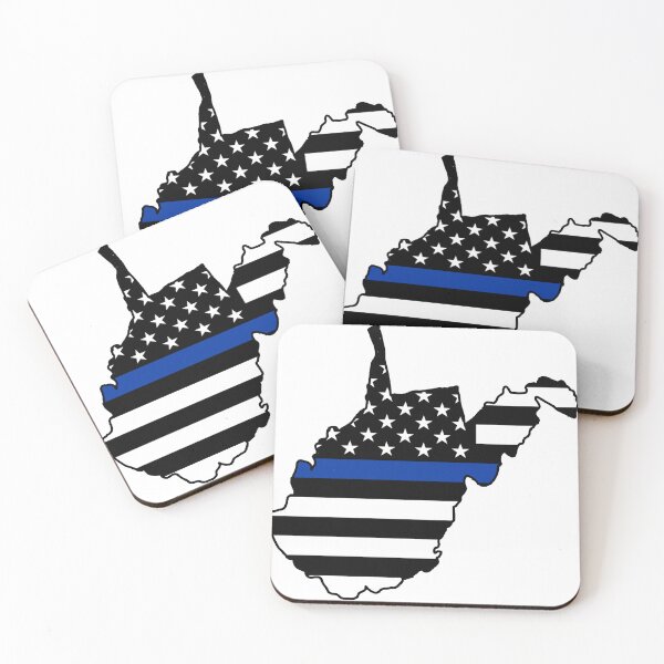Item preview,  Thin Blue Stripe  Flag West Virginia  designed and sold by DarkwingDave.