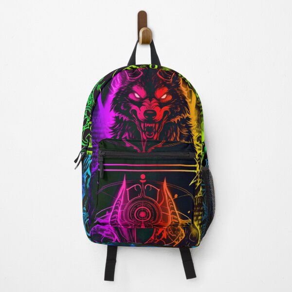 Item preview, Psychedelic Wolf Tarot – Halloween Party Occult Rainbow Flames designed and sold by Neer arts.