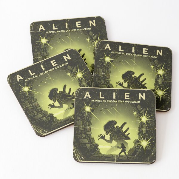 Item preview, Alien "In Space No One Can Hear You Scream" Retro Poster designed and sold by Ghostlight Atelier.