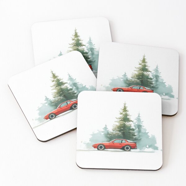 Item preview, Porsche 944 Winter Wonderland Watercolor designed and sold by blackdogshop.